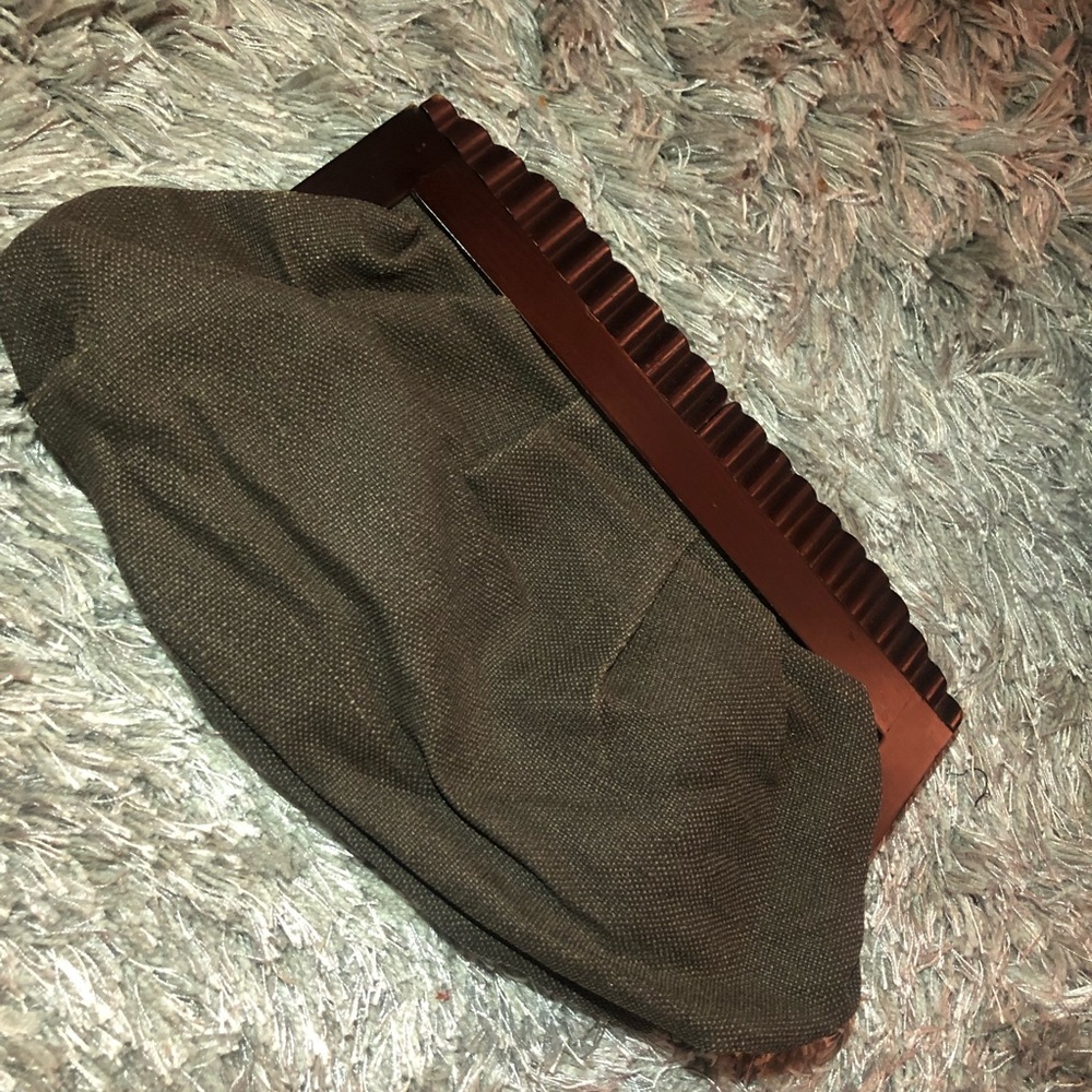 Clutch with Wooden Handle